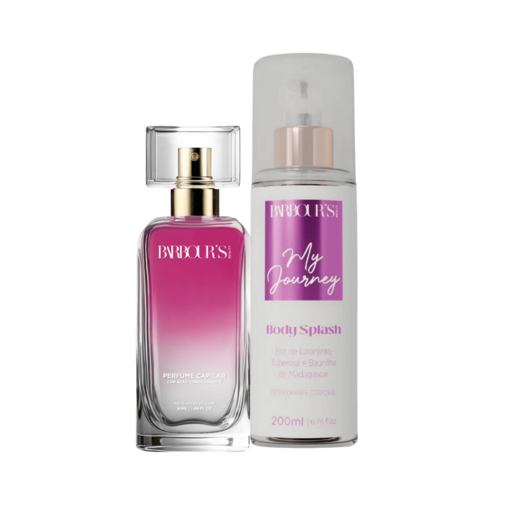 Kit Perfume Capilar 50ml e Body Splash My Journey 200ml Barbour's Beauty em Oferta na Shopee