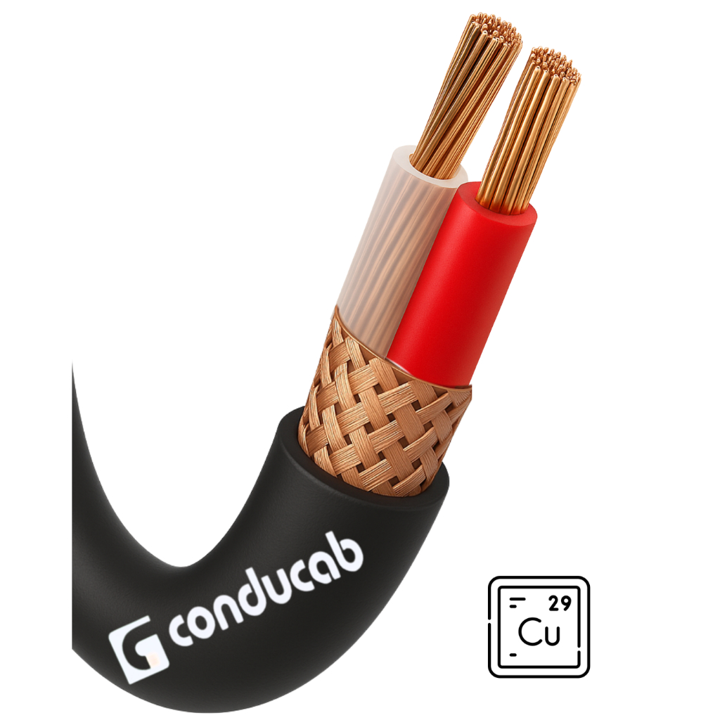 Cabo AFT Blindado 2x18awg (0,75mm²) Uso Profissional Sinal Áudio Vídeo 50 - 100 Metros