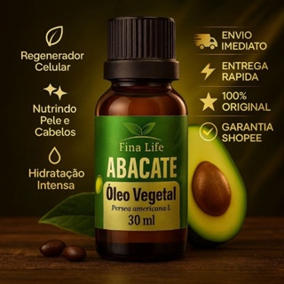 Oleo vegetal abacate 30m fina lifel 100% natural prensado a frio em Oferta na Shopee