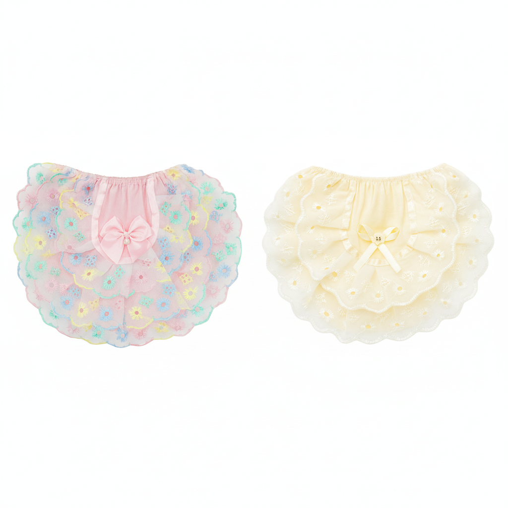 Kit 2 Calcinha Infantil Menina Renda Babado Bunda Rica Super Macia em Oferta na Shopee