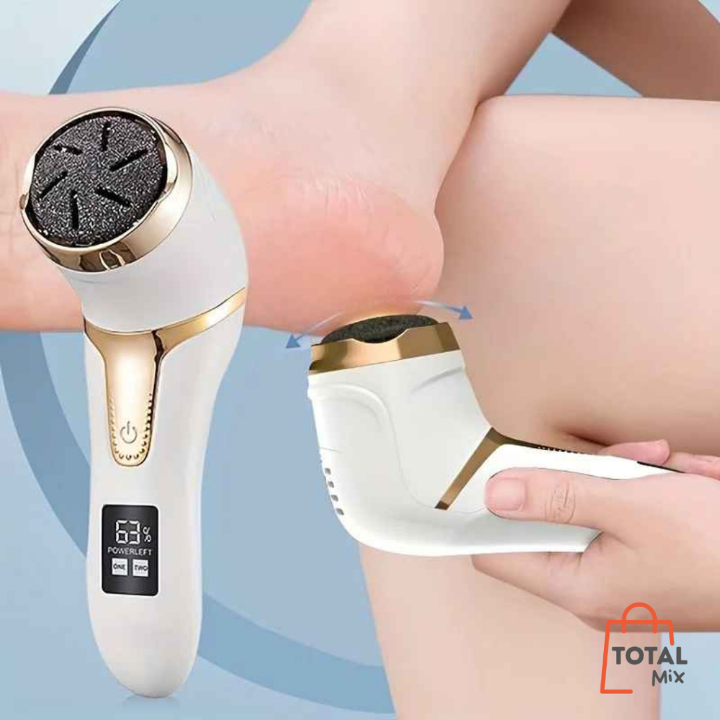 Esfoliador Elétrico de Pés Portátil USB | Lixador Removedor de Calos | Pedicure em Casa Recarregável