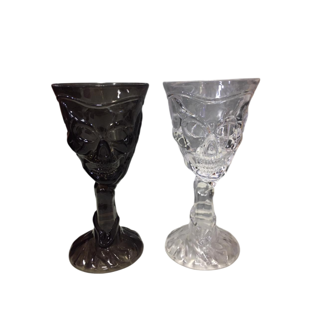Taça de Acrílico Caveira 300 ml – Halloween 🕸️💀
