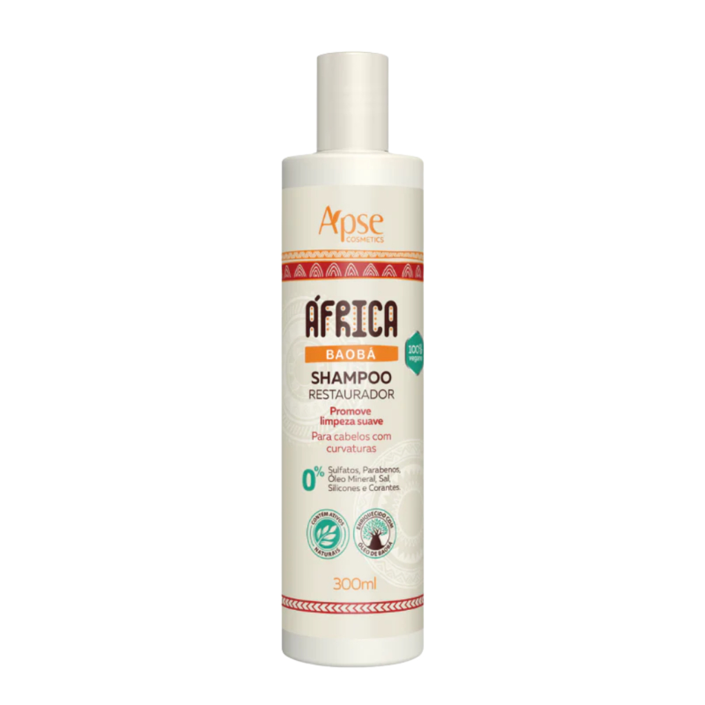 Shampoo África Baobá Apice 300ml Restaurador Limpeza Suave