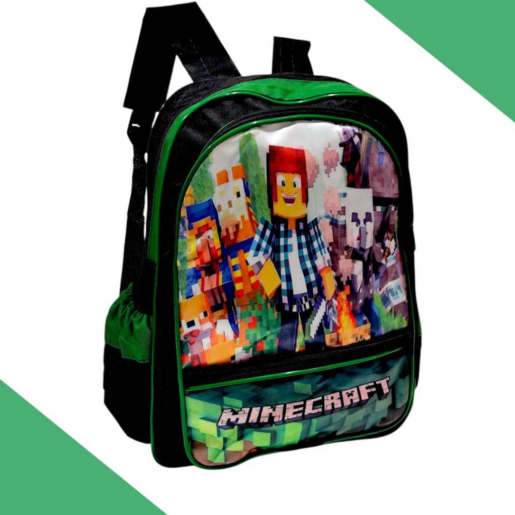 Mochila Escolar Infantil Masculina | Grande, Leve e Reforçada | Estampas de Personagens lançamento MINICRAFT