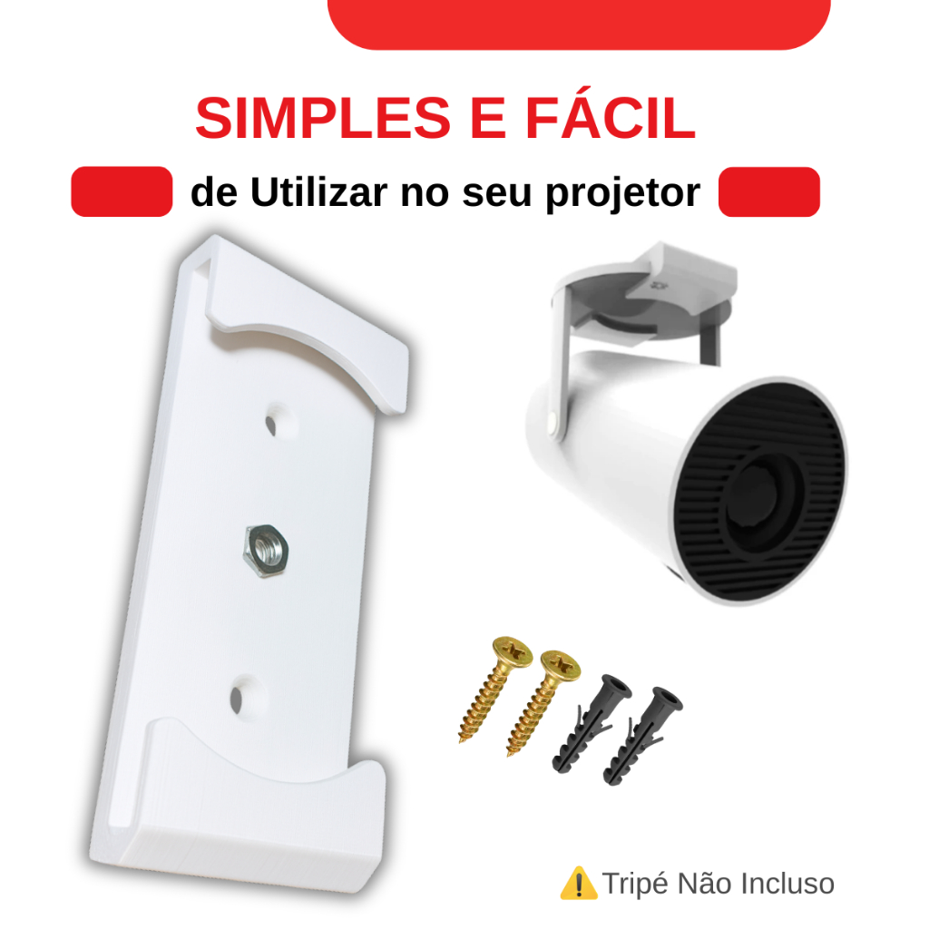 Suporte Para Projetor Hy300 Parede / Teto Magcubic Compatível Salange HY 300 Retroprojetor