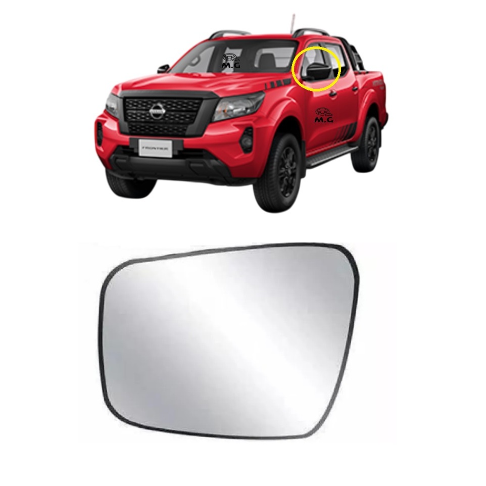 Lente Retrovisor C/ Base Nissan Frontier 2017/2023 Lado Esquerdo