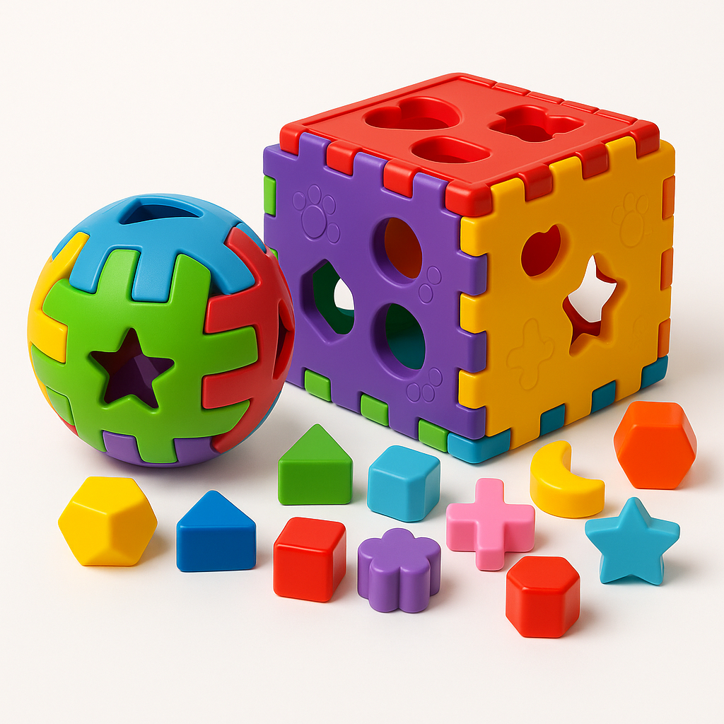 Cubo e Bola Infantil de Encaixe Brinquedo Didático e Educativo para crianças Bebê - Colorido em Oferta na Shopee