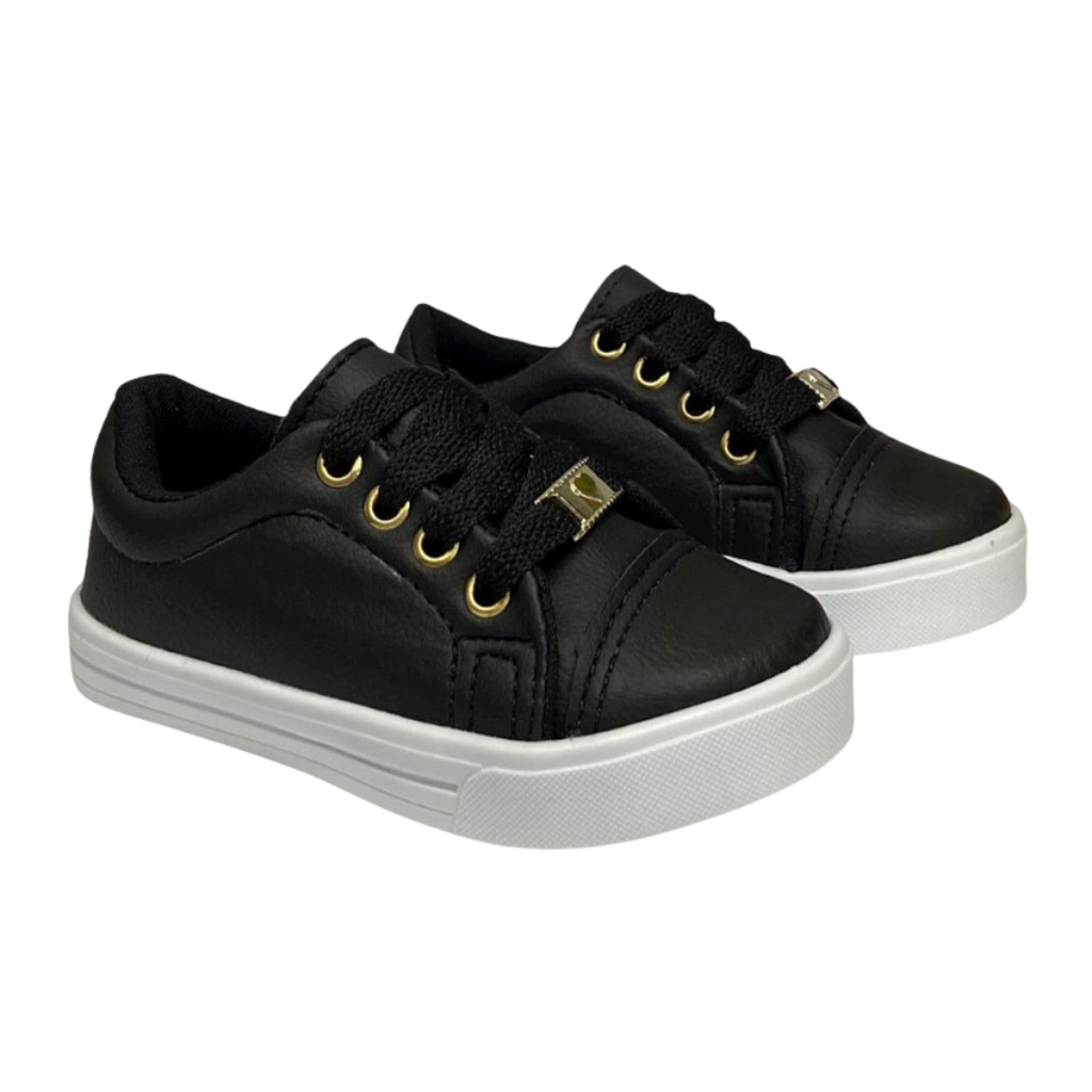 Tenis infantil branco preto  Casual Confortável Estiloso 20 Ao 34 em Oferta na Shopee