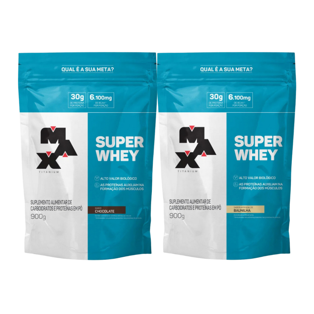 2x Super Whey Protein 900g - Max Titanium
