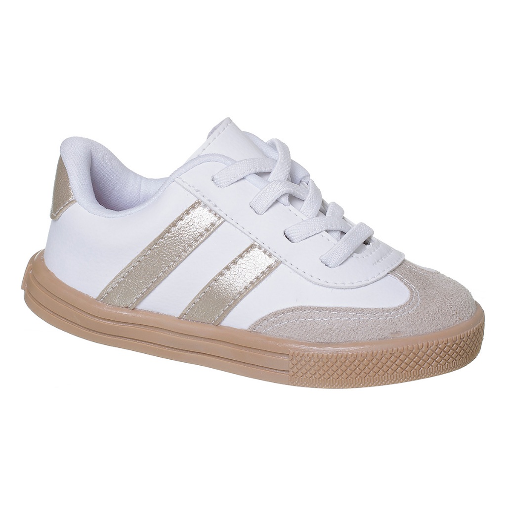 Tênis Infantil Unissex Listra Tenis Calce-Fácil Menina Estilo Samba em Oferta na Shopee