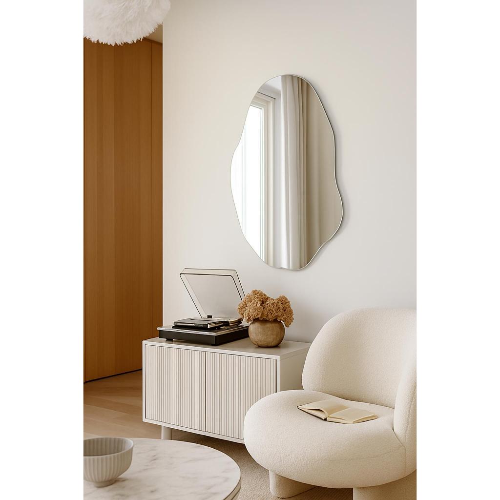 Espelho Orgânico E05 Diversos Tamanhos Decorativo Sala Quarto Loja Hall Banheiro