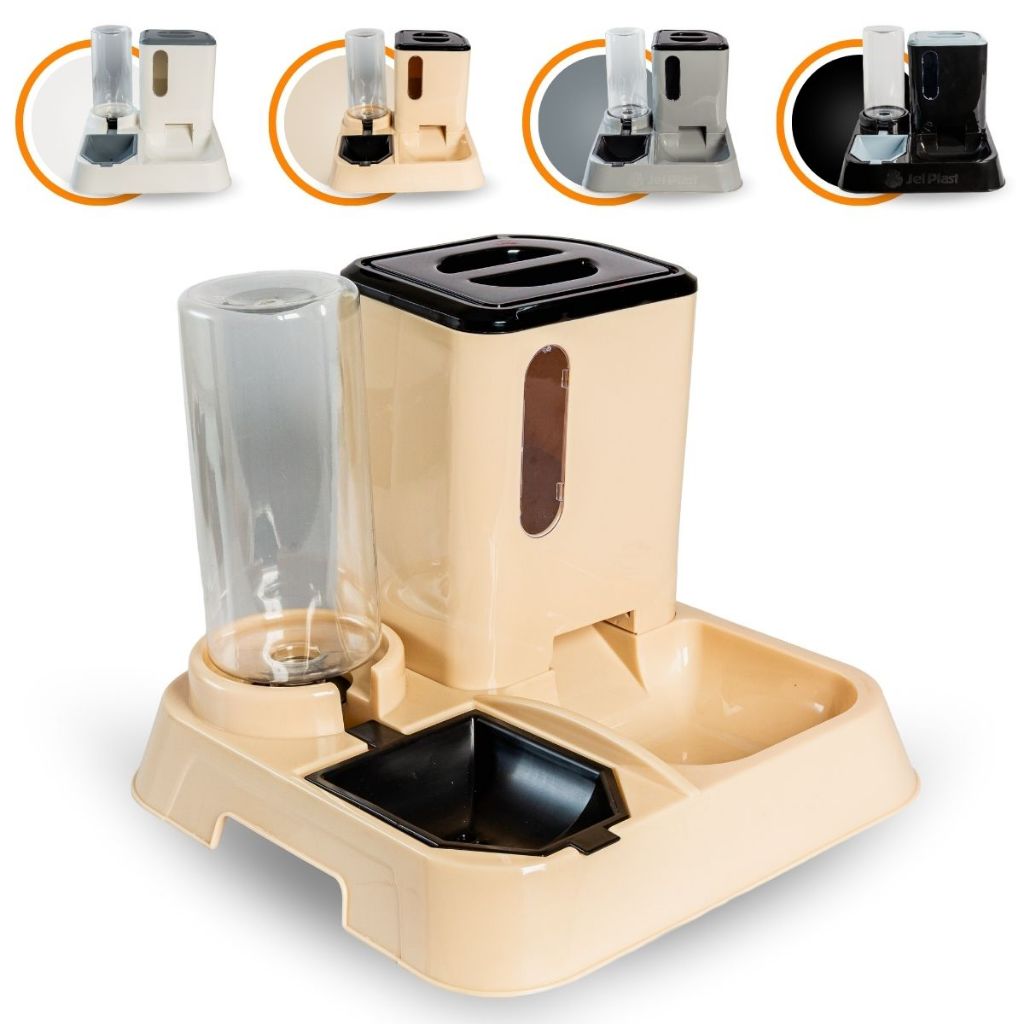 Kit Bebedouro Comedouro Automático Dupla Função Dispenser Cachorro Gato