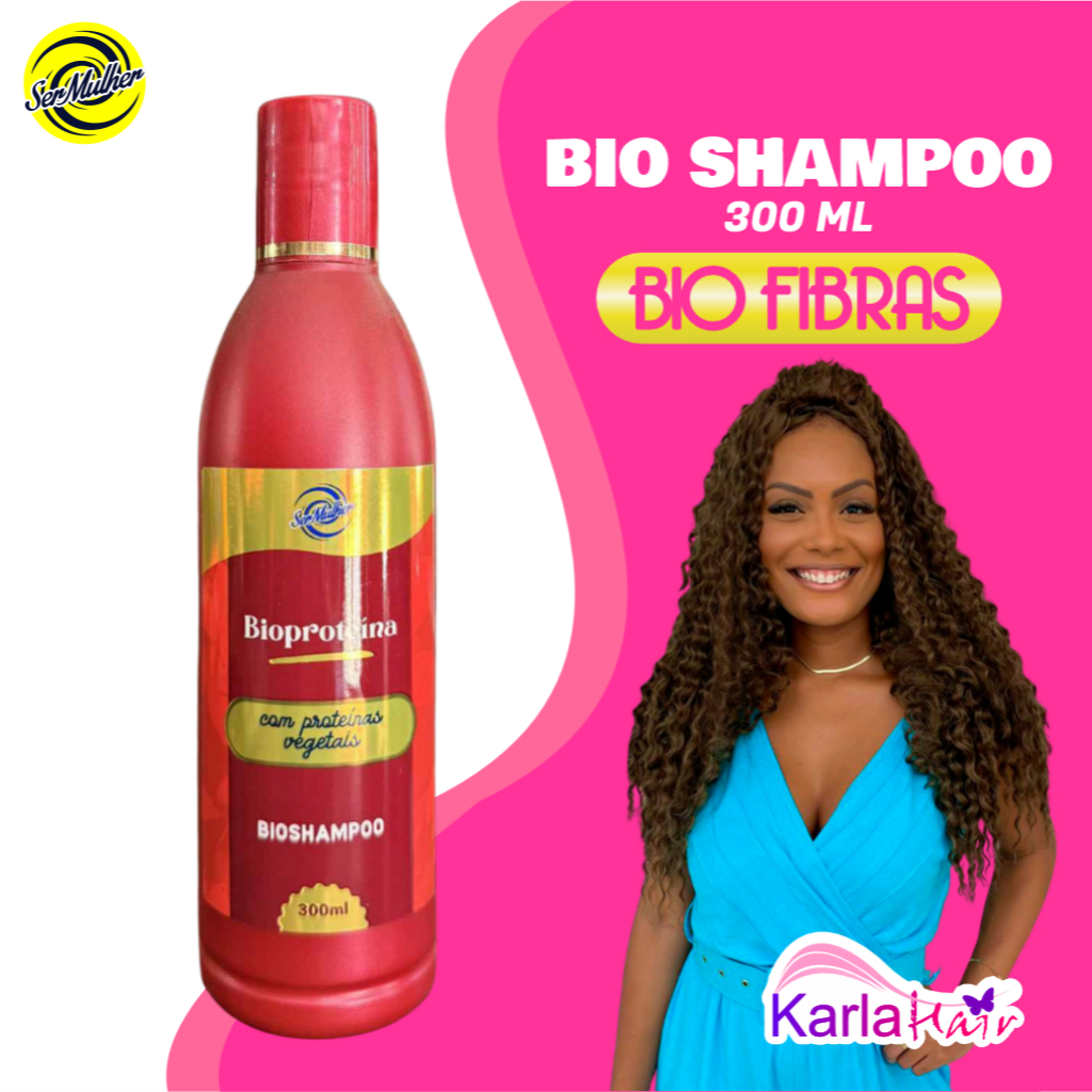 BIO SHAMPOO 300ml Linha Bio Proteína SER MULHER SHAMPOO  PARA BIO FIBRAS E CABELOS ORGANICOS