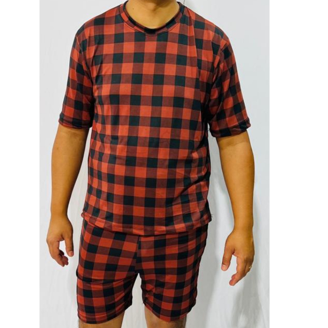 Pijama masculino malha suede calor