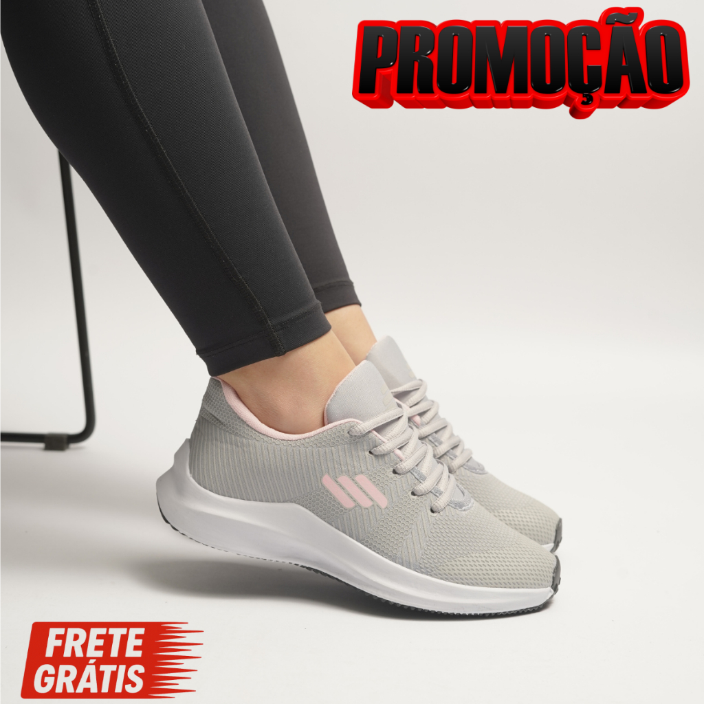 Tênis O2x Feminino Esportivo Confortável Leve Treino Caminhada Corrida Moda Fitness