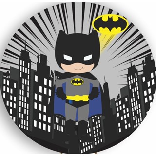 Painel em Lona Redondo - Tema Batman Kid em Oferta na Shopee