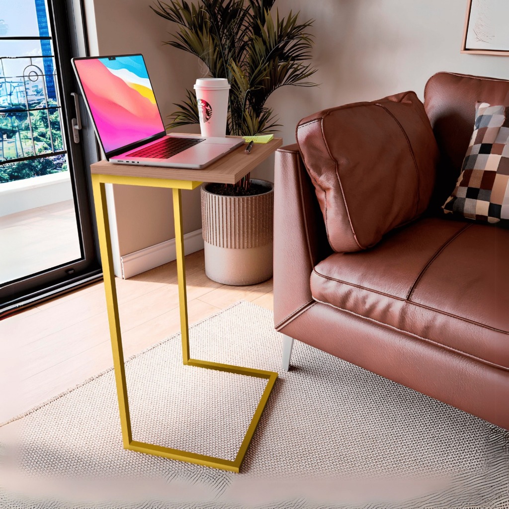 Mesinha Lateral e Apoio de Sofá Para Notebook Home Office  - Loja Decore Agora