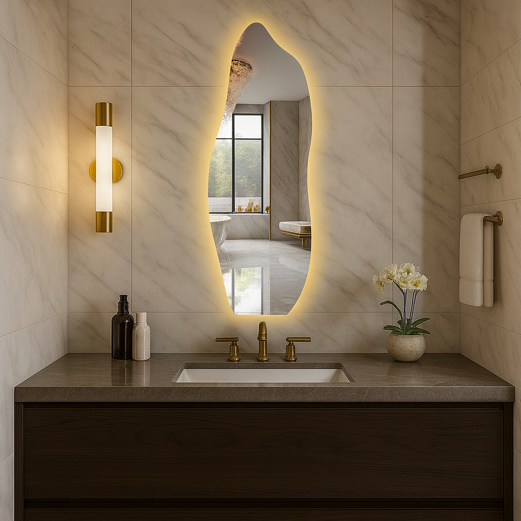 Espelho Led Amarelo 115cm x 40cm Quarta Sala Quarto 110v 220v em Oferta na Shopee