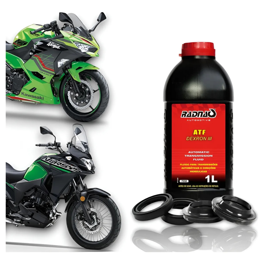 Retentor Bengala + Guarda Pó + Óleo Atf Versys X300 Ninja400