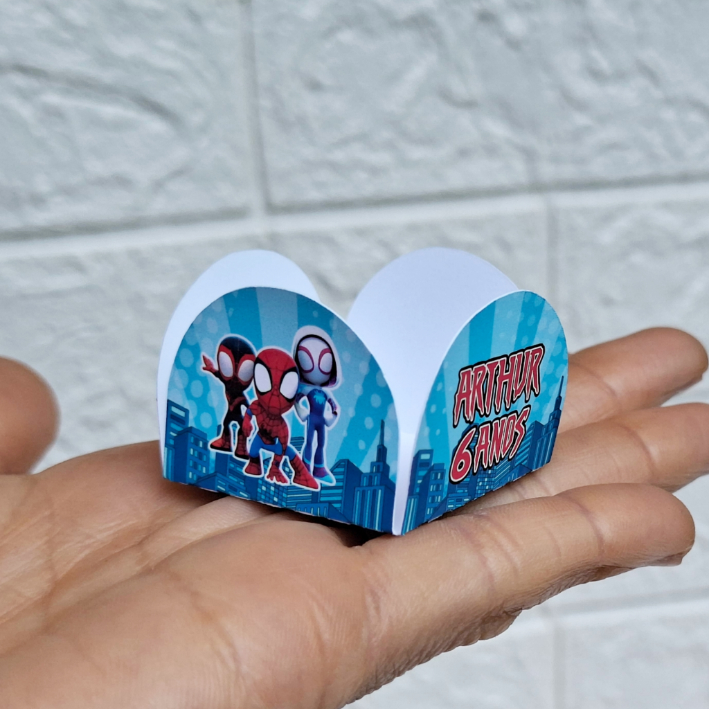 Forminha de doce personalizada Spider Man e seus amigos/ forminha para brigadeiro/festa /aniversário