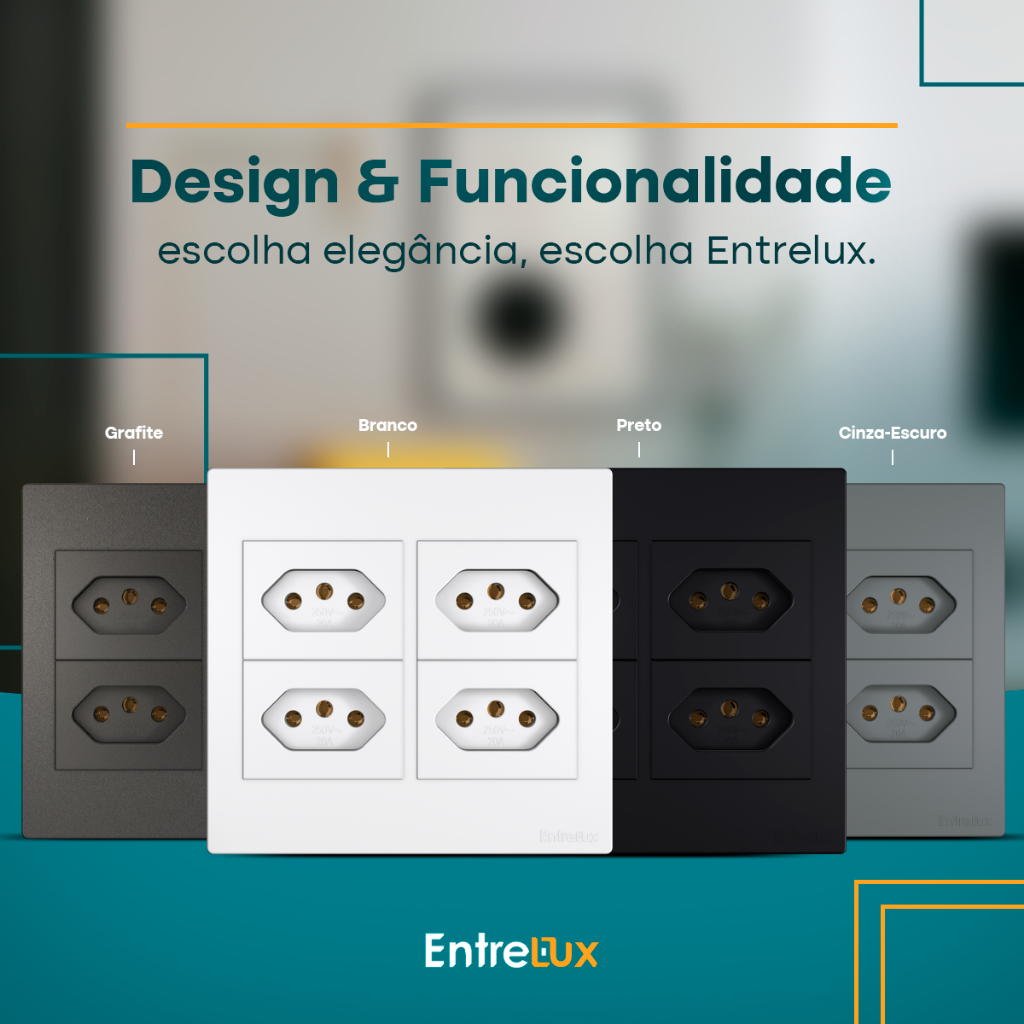 Conjunto 4 Tomadas Universal 4x4 10a 20a 110v 250v 2p+t Entrelux Linha Classic em Oferta na Shopee
