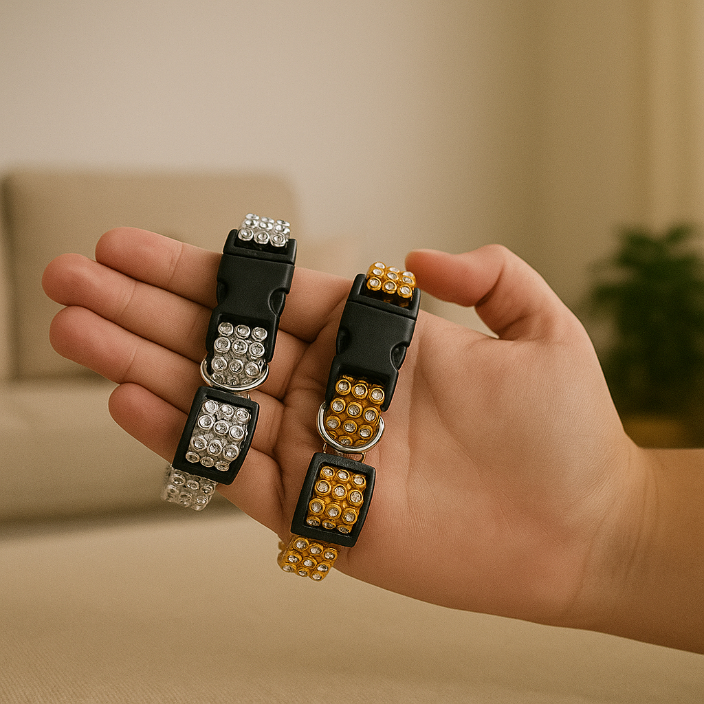 Coleiras Com Strass Luxo Acessório Para Cachorro E Gato Pet Pequeno Médio Porte Envio Imediato em Oferta na Shopee