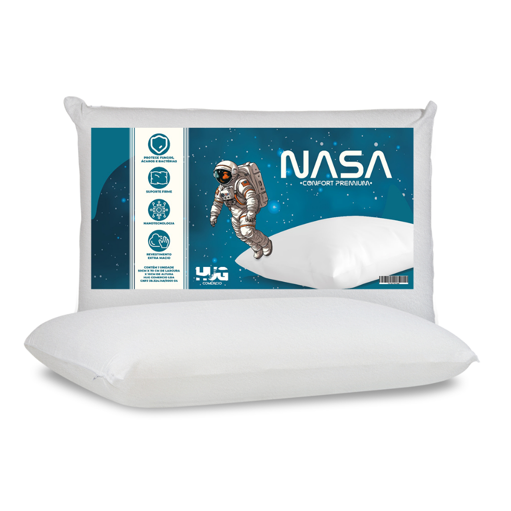Travesseiro Hug Nasa Viscoelástico Antialérgico Macio em Oferta na Shopee