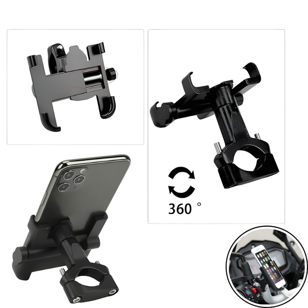 Suporte Celular Universal  Guidão Moto Bike Guidão Ajustável 6 A 10 Cm Prova De Choque Resistente