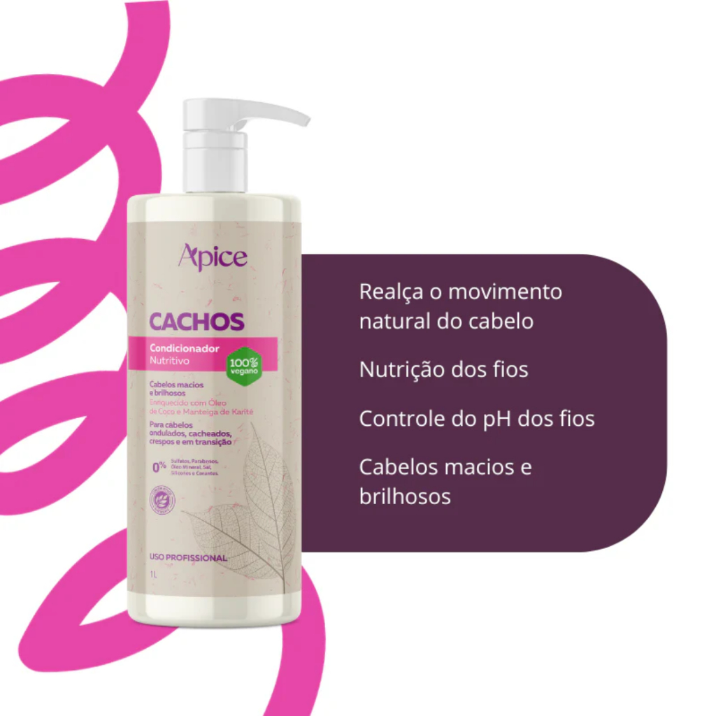 Condicionador Cachos Apice 1000ml Nutrição Acidificante · foto 2