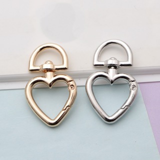 Fecho Com Argola Coração Mosquetão Banho Zamac Dourado/Níquel 25mm 10/20 Peças em Oferta na Shopee