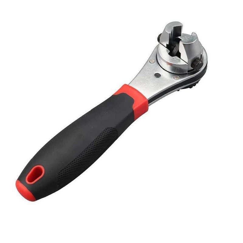Chave De Catraca Ajustável É Adequada Para Soquete De Parafuso De 6-22 Mm Com Alça Antiderrapante em Oferta na Shopee
