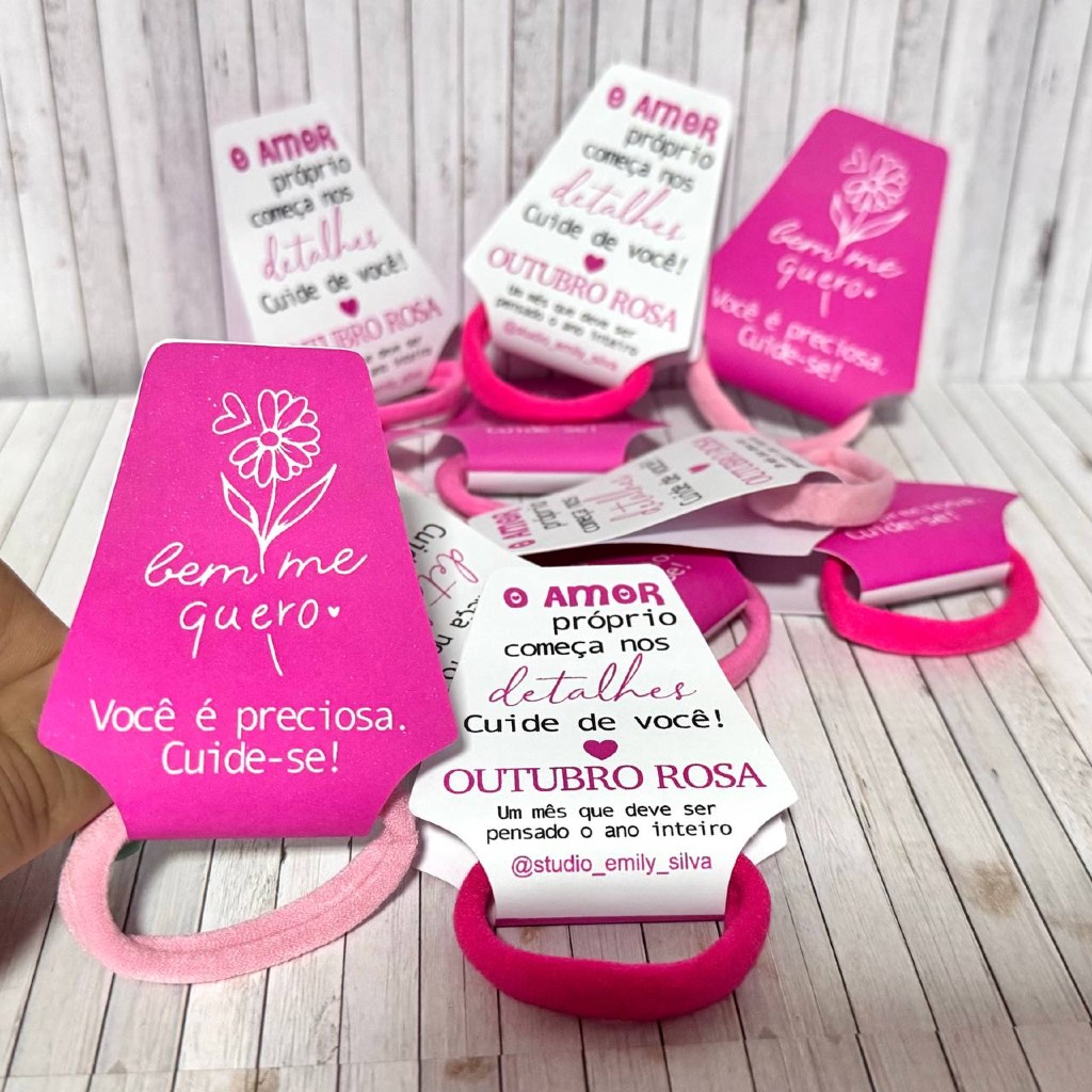 Mimo Outubro Rosa / Xuxinha Outubro Rosa / Xuxa Outubro Rosa / Outubro Rosa Lembrancinha / Cabelo