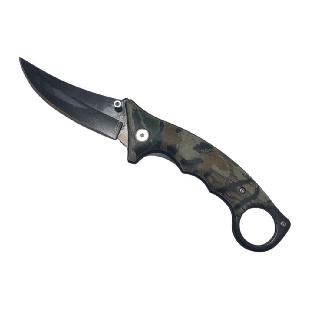 Canivete Camuflado Com Bainha HZ-0415 - Canivete Albatroz (20cm) Aço Inox - Com Bainha De Nylon*