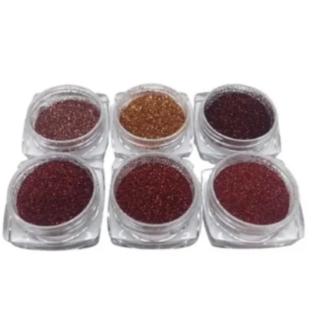 Detalhes do Kit Glitter C/12 Potes Fino Purpurina Decoração Brilho Para Unhas Enfeite Nail Art Gel Acrigel