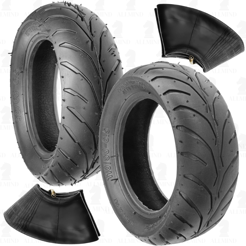Jogo Kit Pneu Com Câmara de Ar Para Carrinho de Mão ou Carriola 3,25 x 8" Pneu 180kg