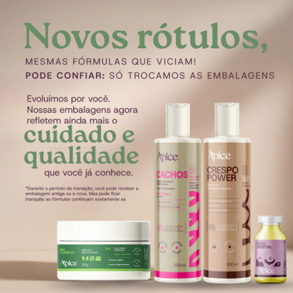 Shampoo Crespo Power Apice 1000ml Hidratante Controla o frizz — imagem 2 de 2