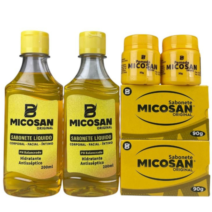 Micosan Kit Pomada clareadora 2 Pomada 2 Barras 2 Liquidos em Oferta na Shopee
