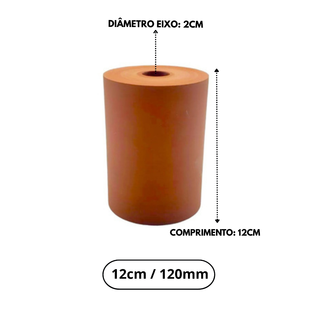 Rolo de Silicone Transfer laser Start Máquinas Giro (12cm Liso)