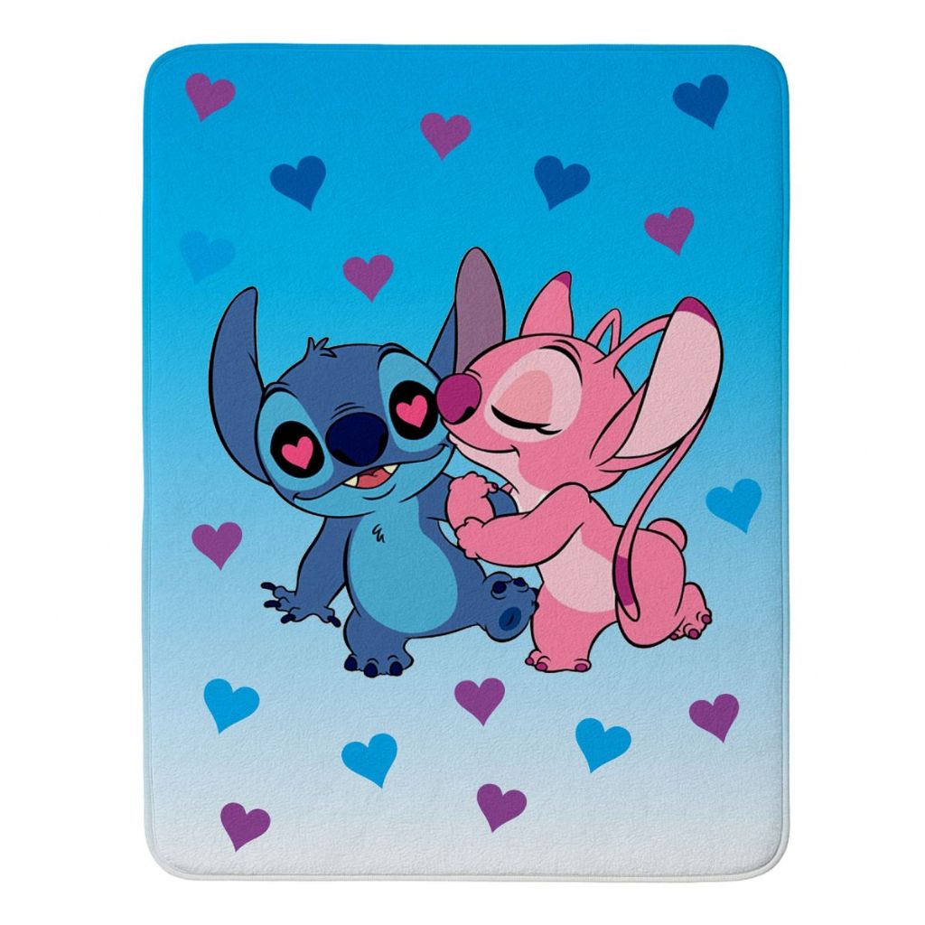 Tapete Sala Quarto Infantil Criança Kids Divertido Macio Emborrachado Personagem Stich Te Amo