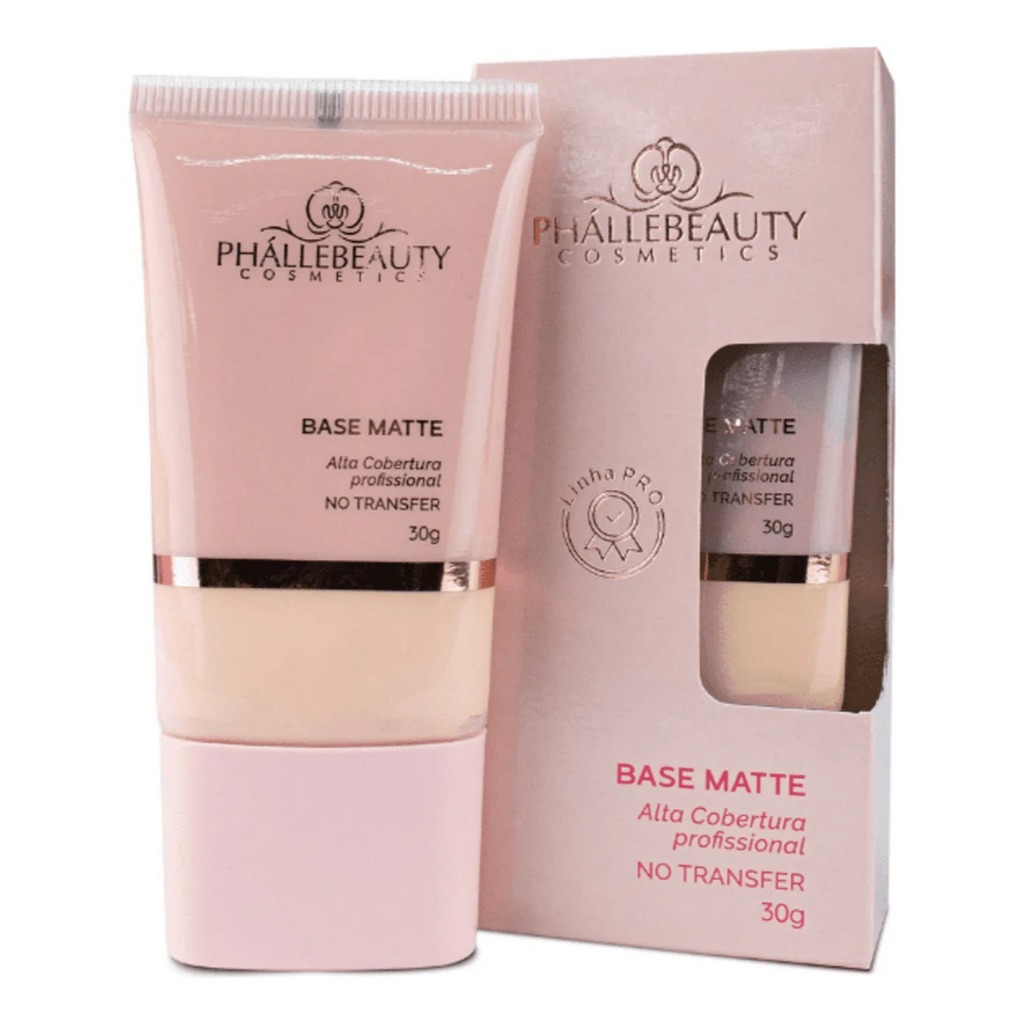 Base Matte Alta Cobertura Phallebeauty Pro Liquida