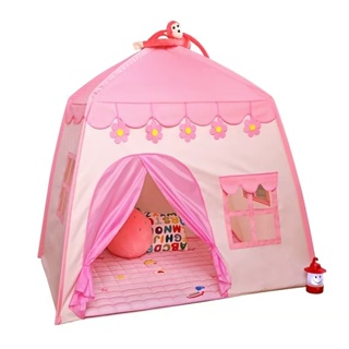 Casa de brinquedo infantil estilo princesa, dobrável e portátil, em formato de castelo encantado para meninas. em Oferta na Shopee