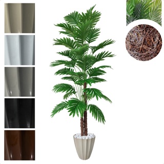 Coqueiro Artificial Palmeira 150cm Vaso Liso Marmore Pedra em Oferta na Shopee