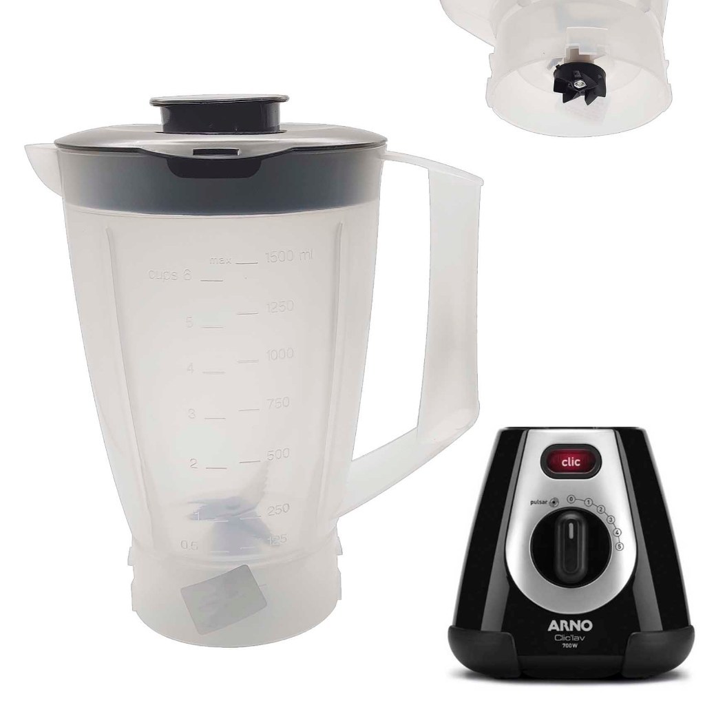 Copo Para Liquidificador Arno Clic Lav Top / Ln70 Plástico