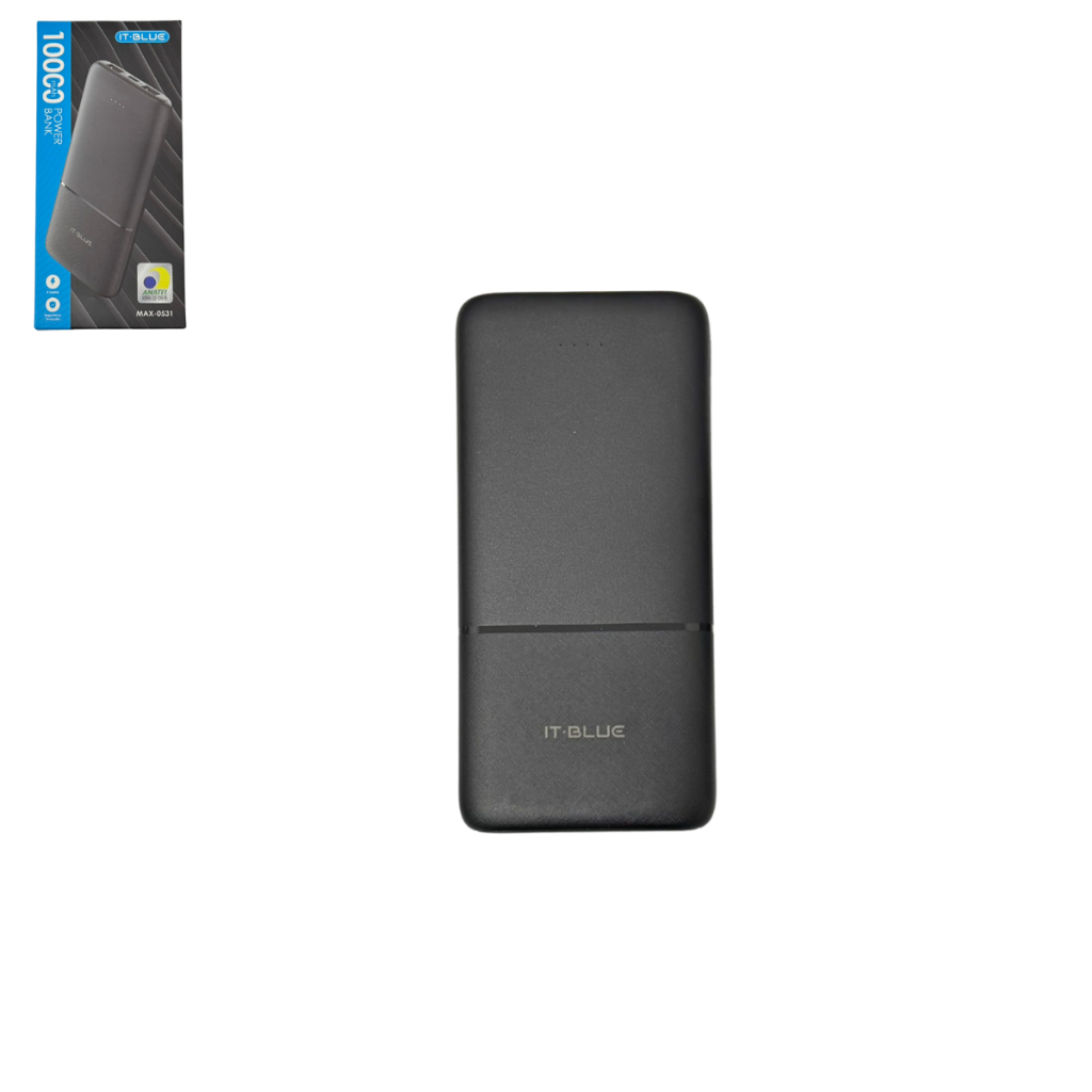 Carregador Portátil Power Bank Turbo 10000Mah Com 2 Saídas USB E 1 Tipo C Premium ITBLUE