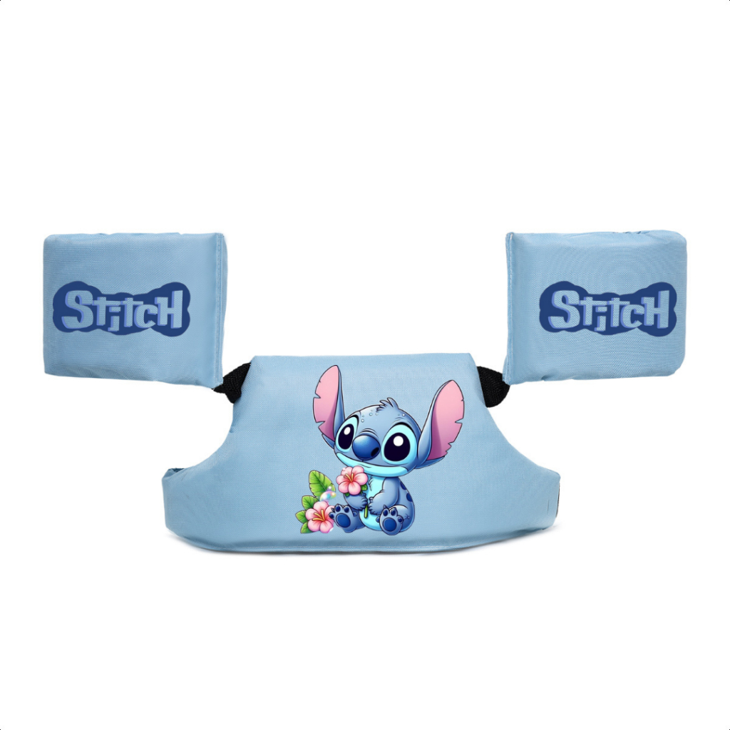 Boia Colete Para Piscina Infantil stitch  Praia Natação Não fura Não Afunda