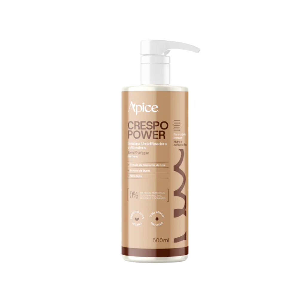 Gelatina Ativadora Crespo Power Apice 500ml Ativa os cachos Ação condicionante