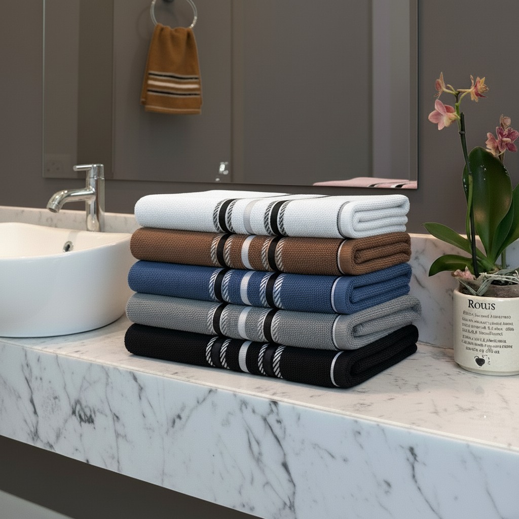 Kit 5 Toalha de Banho Banhão Gigante Macia 60x127cm Algodão Felpudo Bordado e Absorvente em Oferta na Shopee