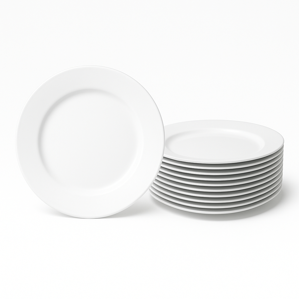 18x Prato Raso 17,5cm Melamina Restaurante Buffet Bar Hotel