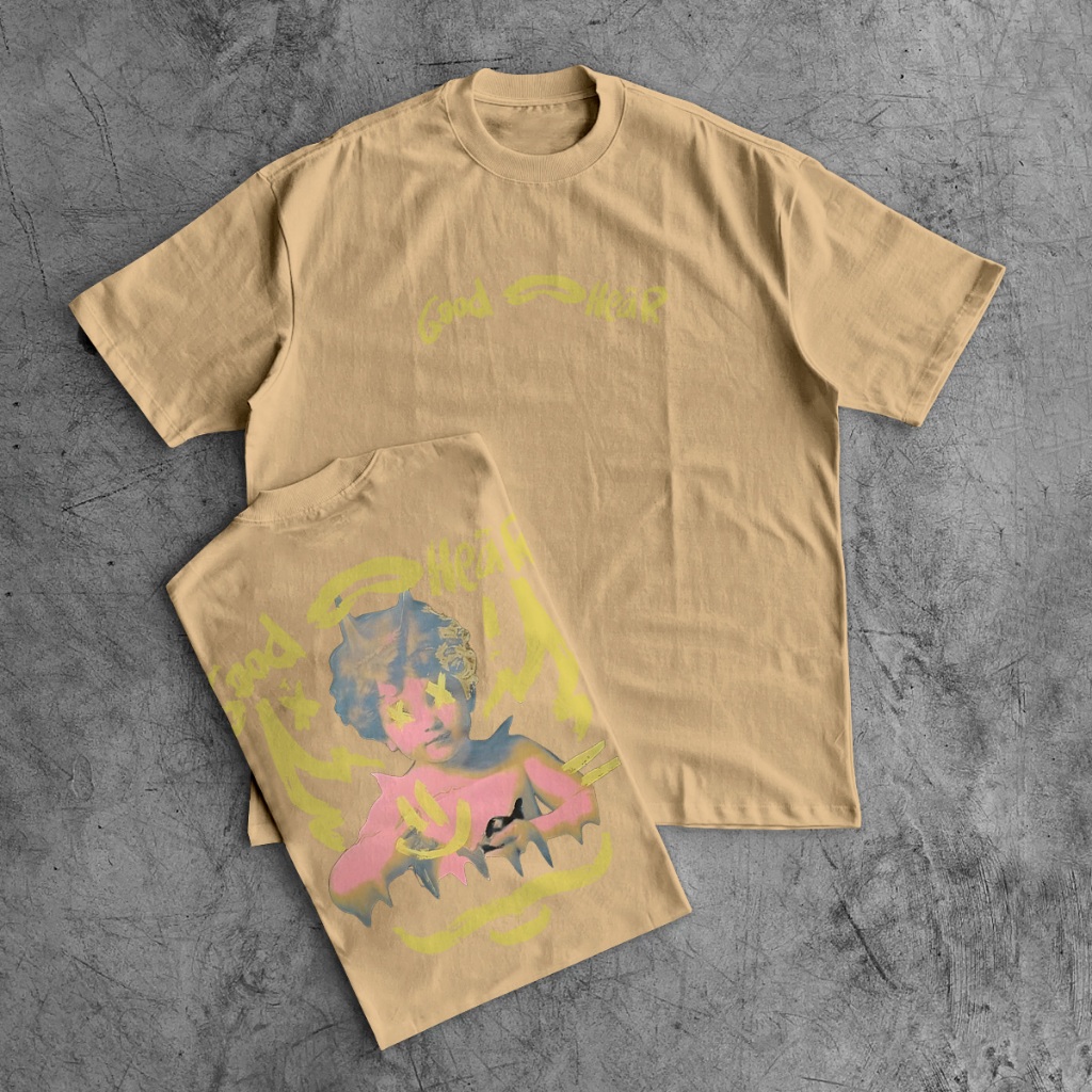Camiseta Oversized Bege Unissex Graphic Parental Advisory Streetwear Camisa 100% Algodão 201