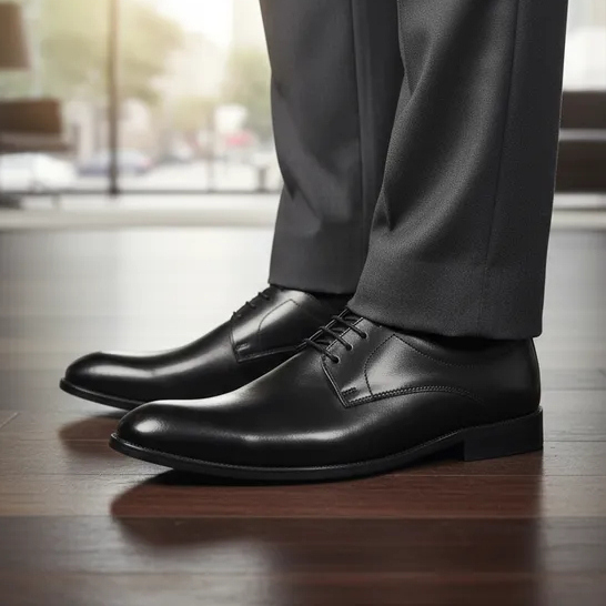 Sapato Social Masculino em Couro Legitimo Sola Couro Confortavel Estilo Inglês Turunelli Preto